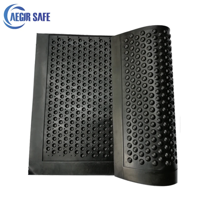 AEGIRSAFE Electrically  Conductive  Rubber Bubble Anti-slip Anti-Fatigue  Mats