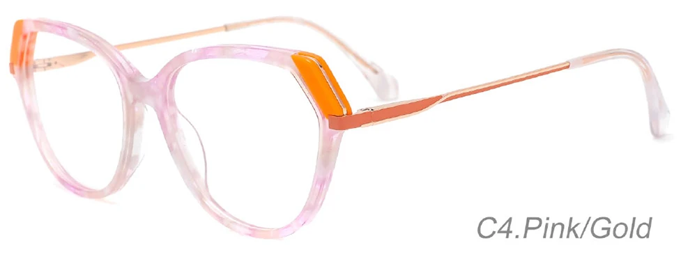 Wholesale eyeglass frames handmade women luxury lamination acetate eyewear glasses