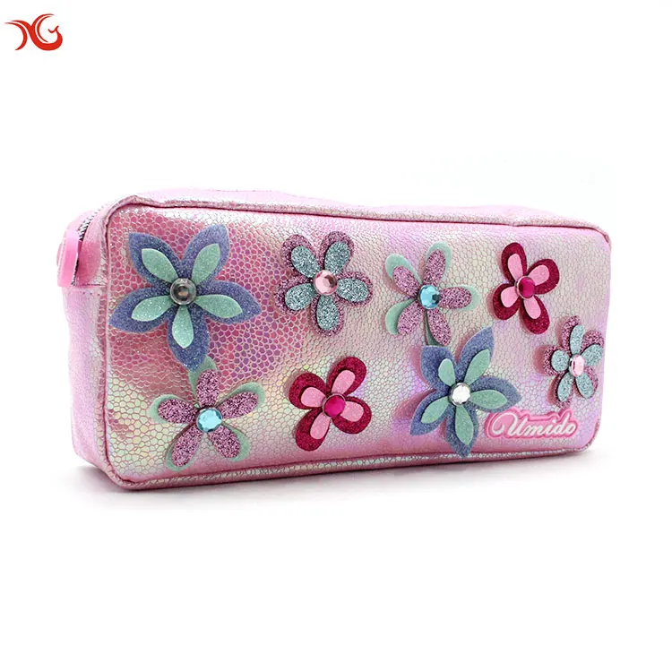 Оригинальный оригинальный милый чехол из искусственной кожи с цветочным рисунком, водонепроницаемая сумка для карандашей, школьная сумка