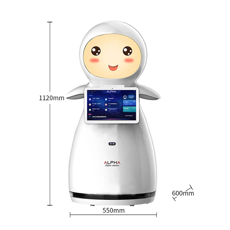2024 hot-selling intelligent robots AI Service Robot with 13.3 inch touch screen and  Movable arm