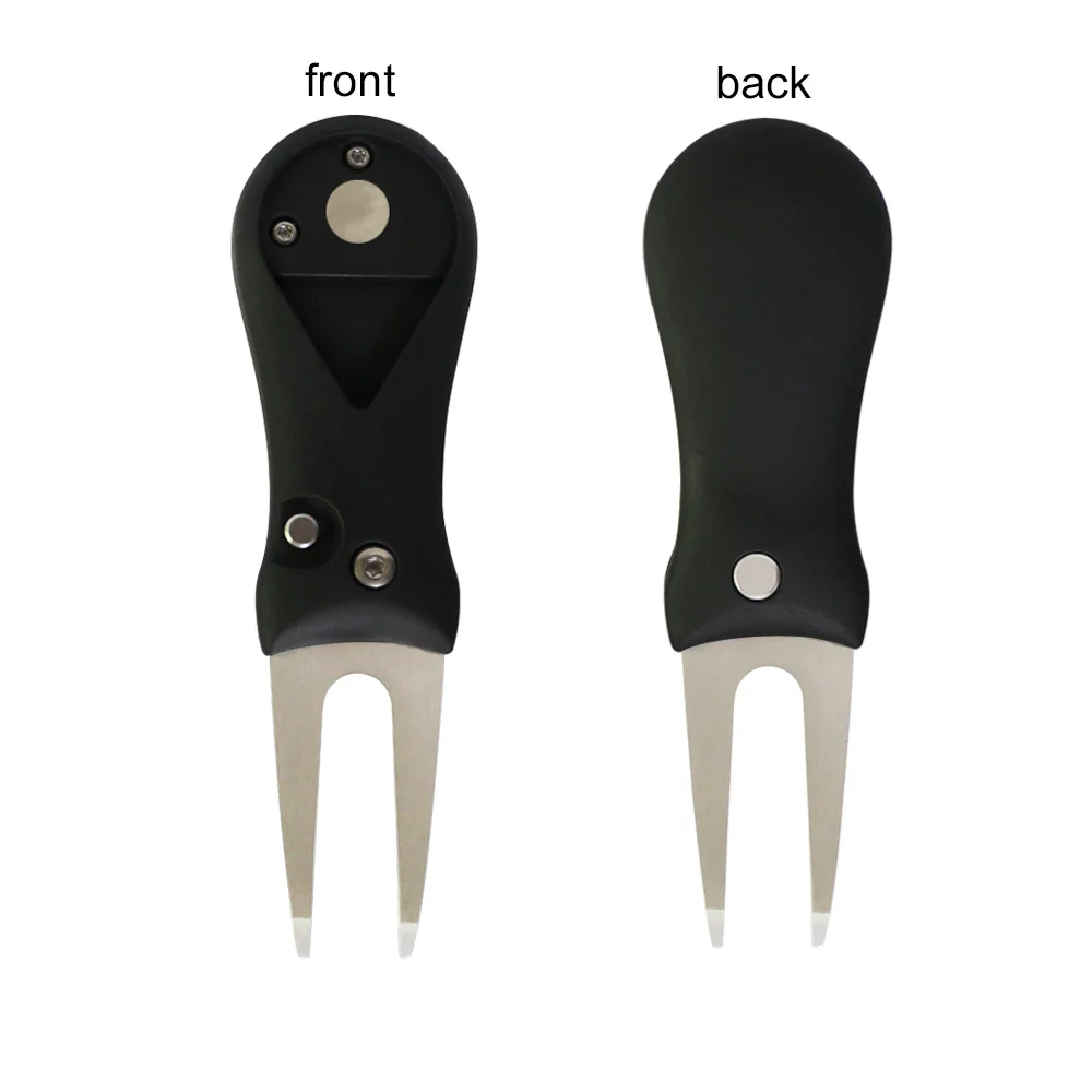 Custom Foldable Retractable Switchable Golf Divot Repair Tool Golf Pitch Fork Divot Tool