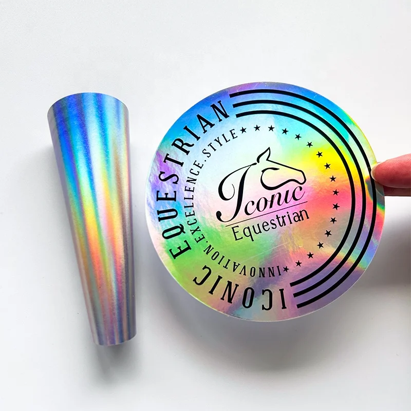 Hot Selling UV Resistant Rainbow Laser 3d Holographic Stickers Waterproof Vinyl Die Cut Anime Glitter Stickers with Low MOQ