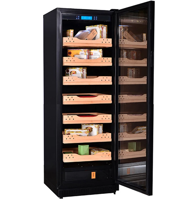 1500 Count  High quality Cigar Humidor Temperature and Humidity Controlled Cigar Cabinet