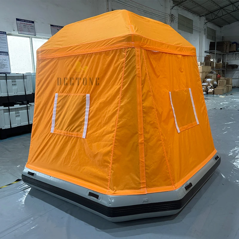 Hot Summer Water Camping Shoal Floating Tent Inflatable Fishing Boat Floating Inflatable Boat Raft Tent
