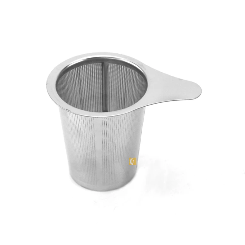 Reusable 304 Stainless Steel Tea Infuser Basket Fine Mesh Tea Strainer Coffee Filters with  Handle lid