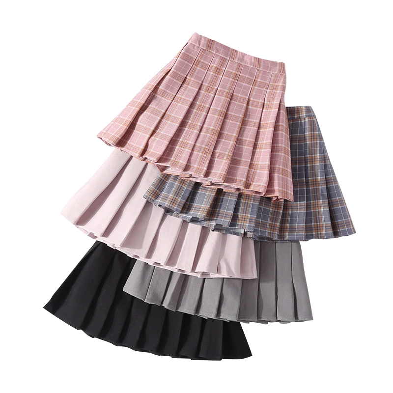 New Children Girl A-line Pleated Skirt Girls Pleated Skirt For Kids  Solid Customized wholesale