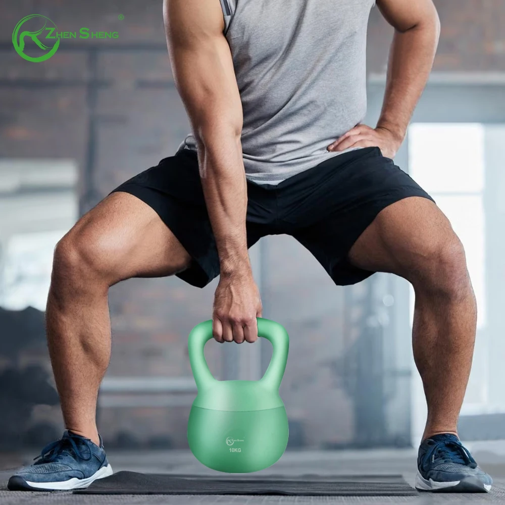 Zhensheng Custom Logo Gym Strength 2-10kgs Adjustable Soft Kettlebell Fitness Kettlebell