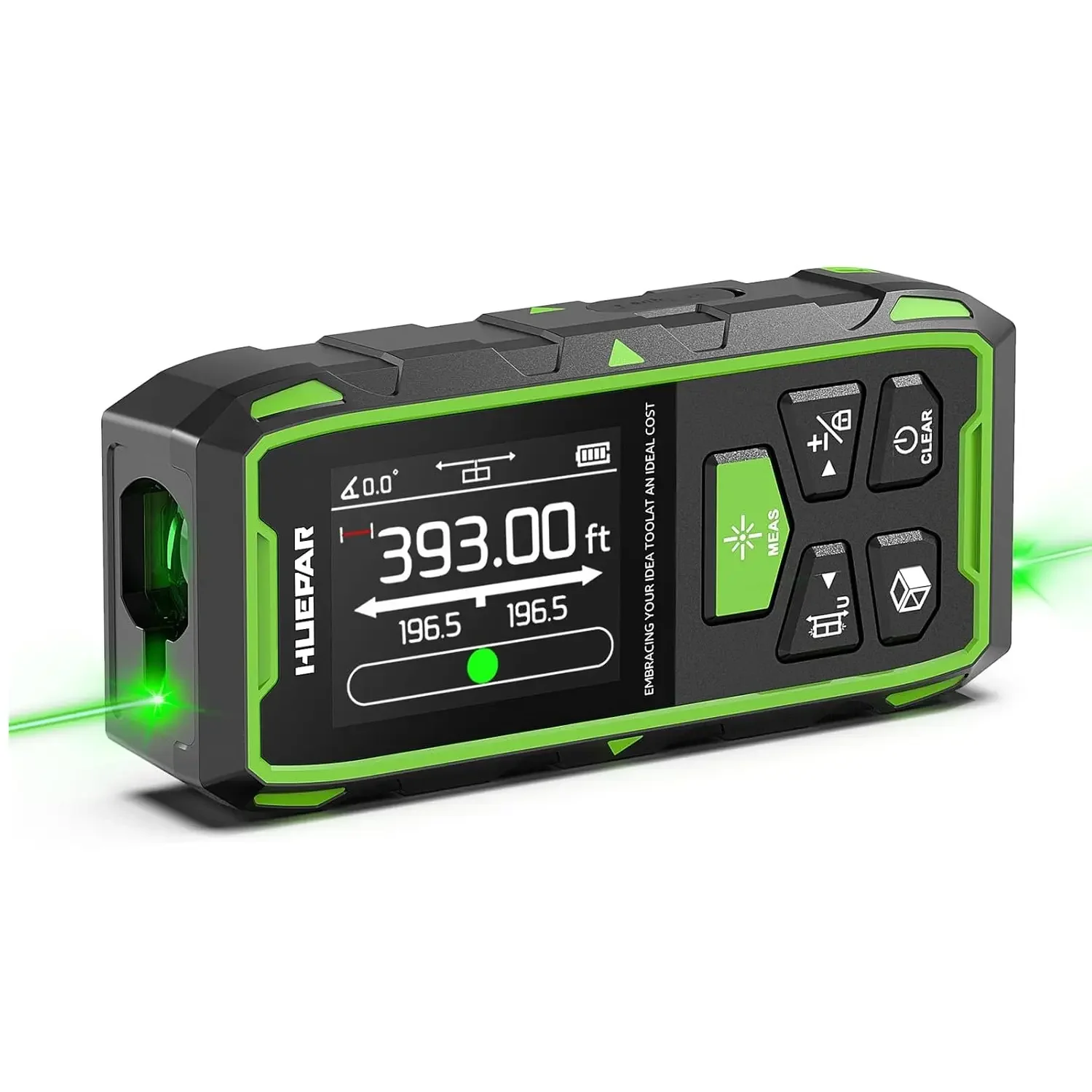 Huepar Li-ion Battery Tpye-c Charge BLM-60G 393Ft red Laser Level Distance Meter