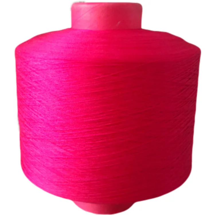 high quality dope dyed 100 percent polyester textured yarn DTY yarn polyester 150D 48F for elastic dty  cocks