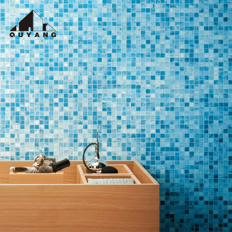 QUYANG Wholesale Home Decoration Popular Gold Coppery Brass Mosaic Wall Decoration Tile Metal Mosaic