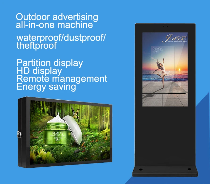 customized metal frame notice board steel bulletin billboard AD player for commumity