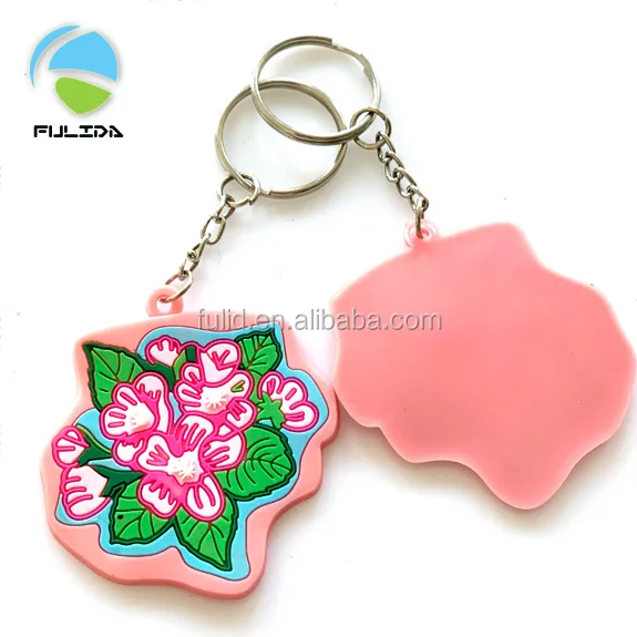 UK Britain national flag pectinate line postage stamp edge soft pvc rubber keychain