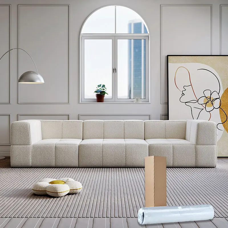 Comfortable Compressed Foam Packaging Sofa Couch Flat Foam Sofa Vacuum Compression Sponge Sofa Italian Retro Customized