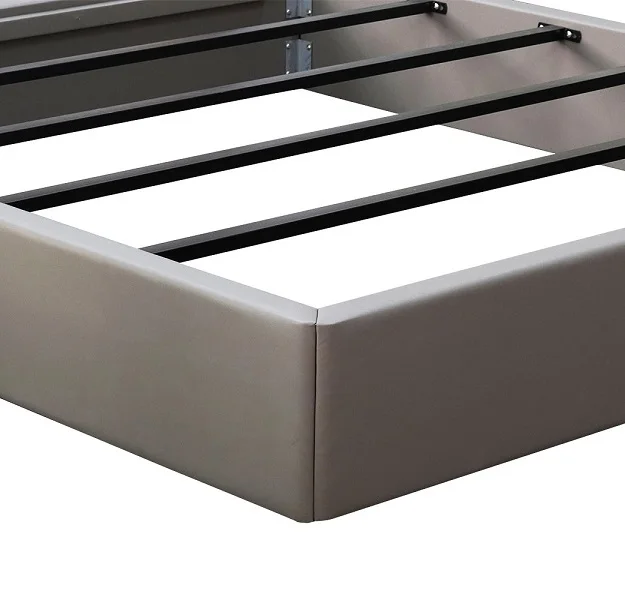 New Design Slat Bed Base Without Headboard Plywood Synthetic leather Hotel Bed Base