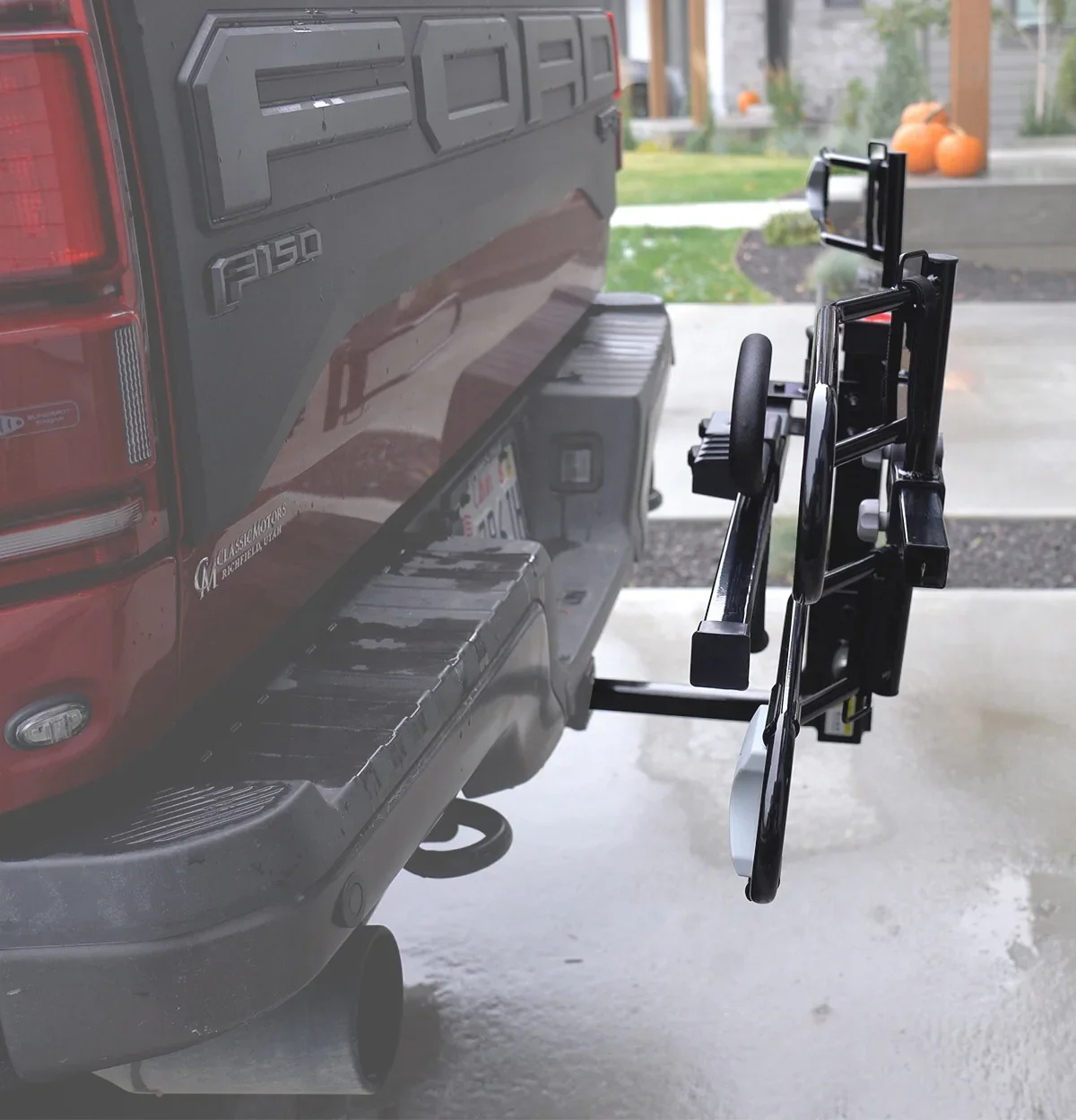 Car Rear Load Modification Universal Electric Bicycle Luggage Rack Square Mouth Trailer Rack Foot Pedal Single Frame