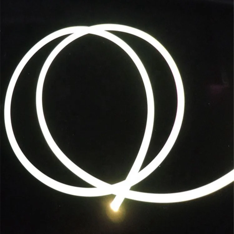 Pmma Plastic Fiber Led 5mm Pmma Optical Cable Solid  Plastic Side Emit Optical Fiber Side Glow Fiber Optic Lighting