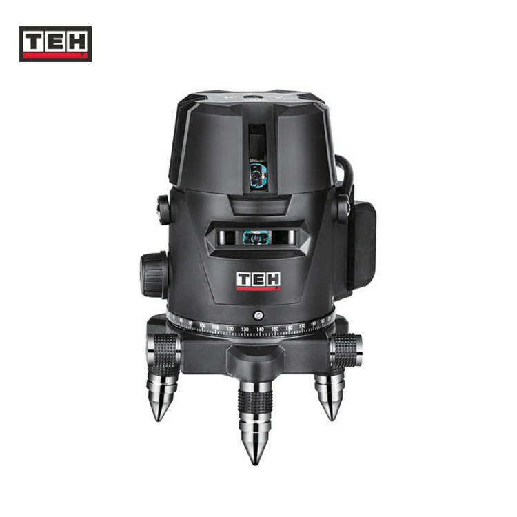 TEH Professional 360 Degree Self Leveling Green Cross Line Rotary Laser Level Meter Machine