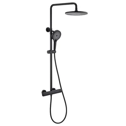 Stainless Steel Bathroom Shower Set Floor Stand Freestanding Round Bathtub Faucet Accessories Shower System For Bathroom