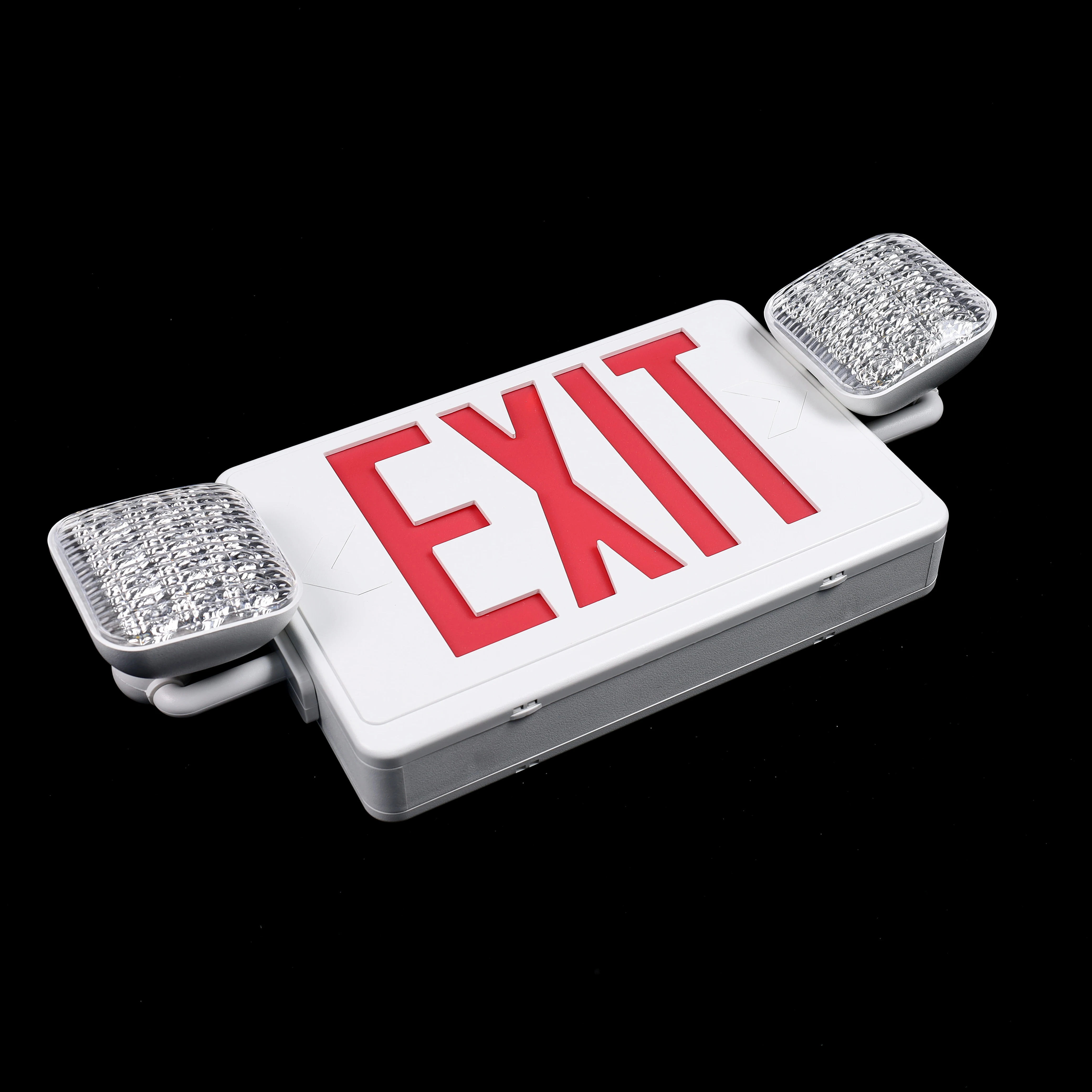 Fire Light Adjustable And Rechargeable Double Head Emergency Exit Light Exit Safety Sign Light