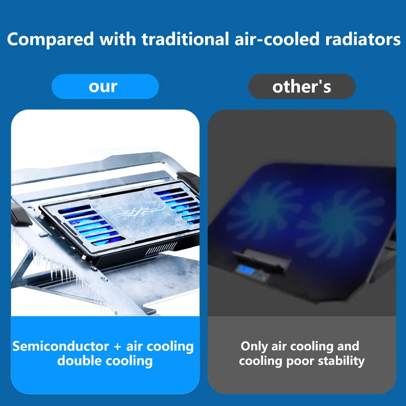Rgb Dual Core Semiconductor Refrigeration Portable laptop cooling pads