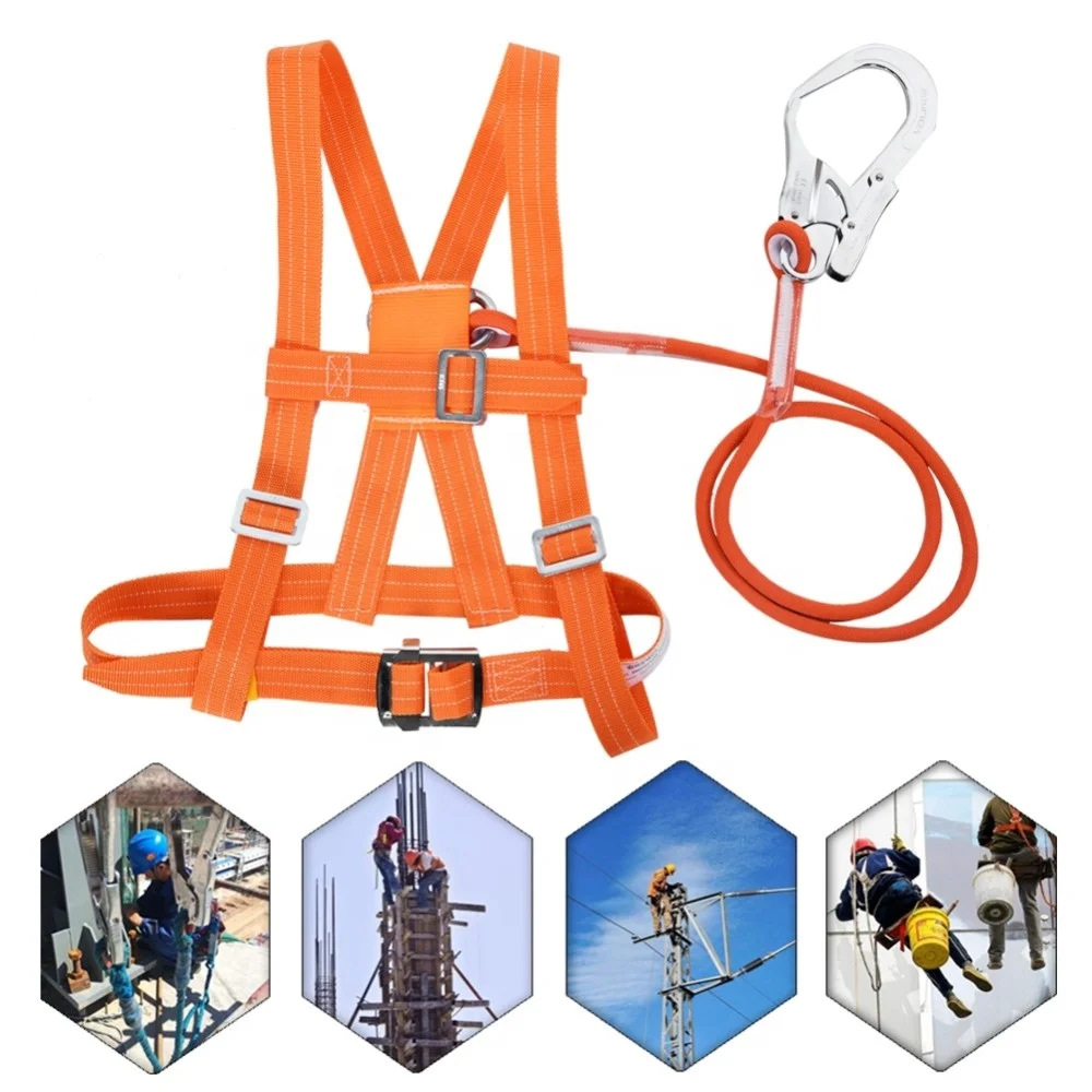 3/2Meter Adjustable Safety Belt Aerial Work Cleaning External Wall Rescue Protection Safety Rope Outdoor Climbing Safety Harness