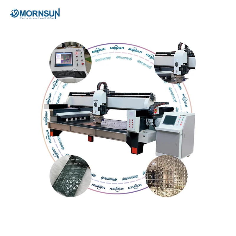 Factory Direct Sales  2500*1200mm CNC Automatic Glass V Grooving Machine for Glass Decoration