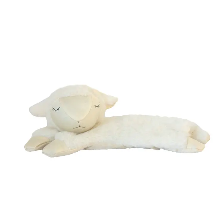 Plush Lamb Design Microwavable Heating Yoga Natural Aromathreapy  Flaxseed Lavender Eye Pillow mask with Cover