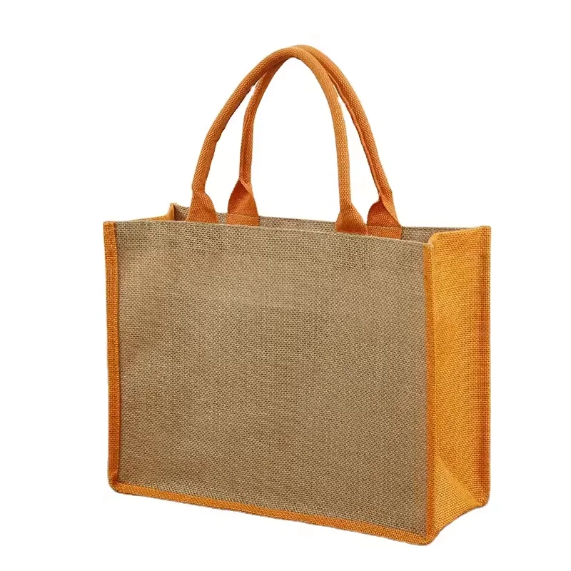 Factory Outlets Manufacturer Direct Sale Cheap Logo Shopping Burlap Jute Tote Bags For Market Shopping Jumbo Natural Bag Bsci