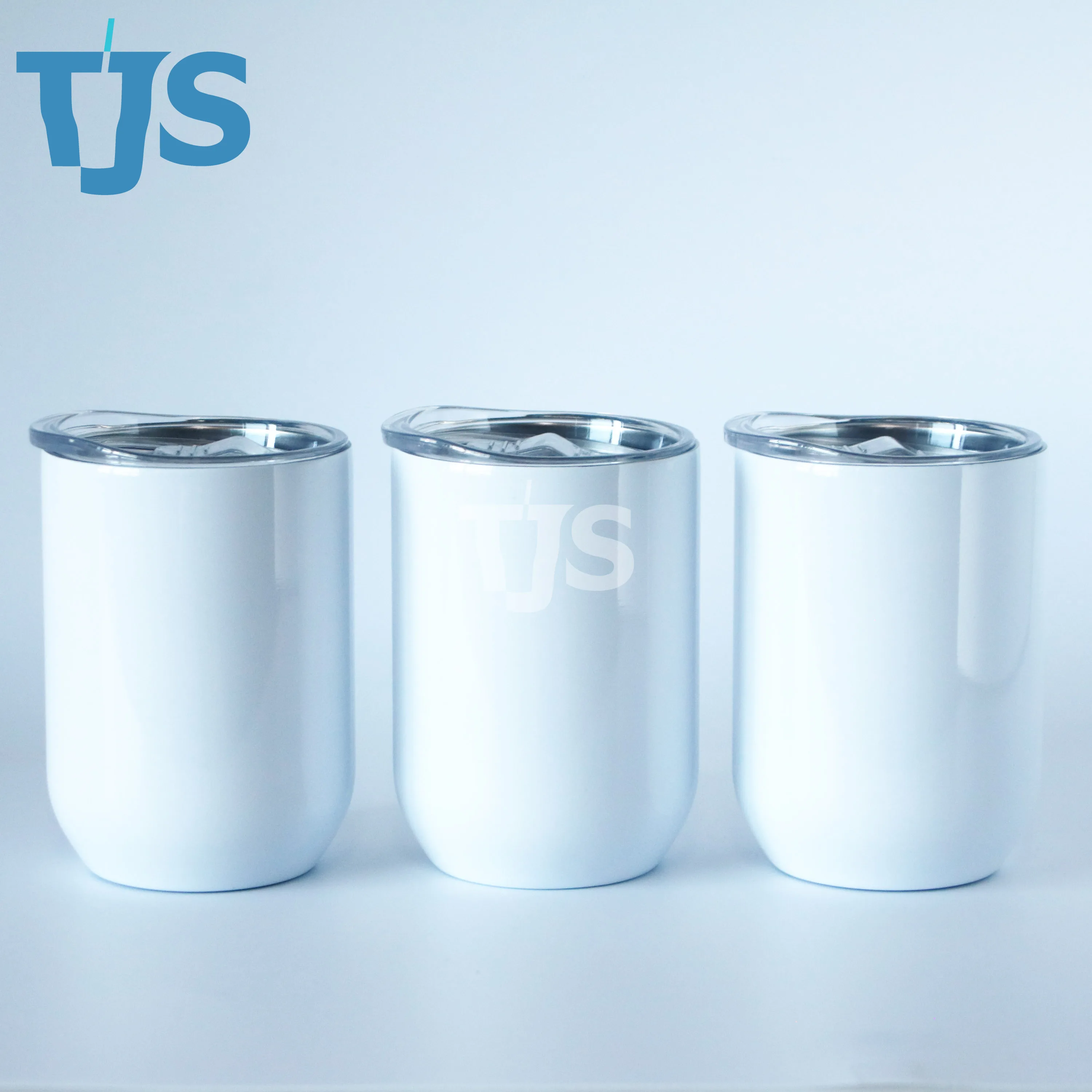 12oz egg shape stainless steel vacuum insulated double wall  wine tumbler with lid