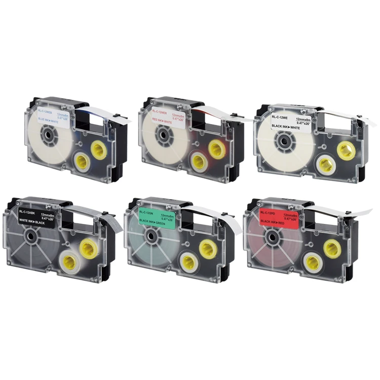 100% Compatible Label Tape Cartridge XR-24WE for Casio Label Printer 24mm Black on White