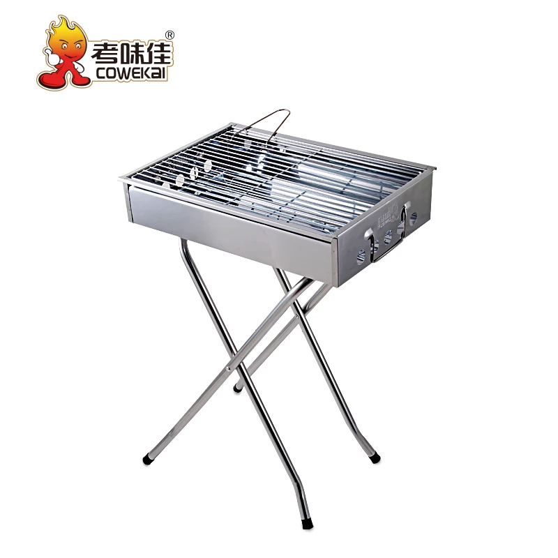 Korean Japanese Outdoor Portable Instant BBQ Stainless Steel Folding Charcoal Barbecue Grills