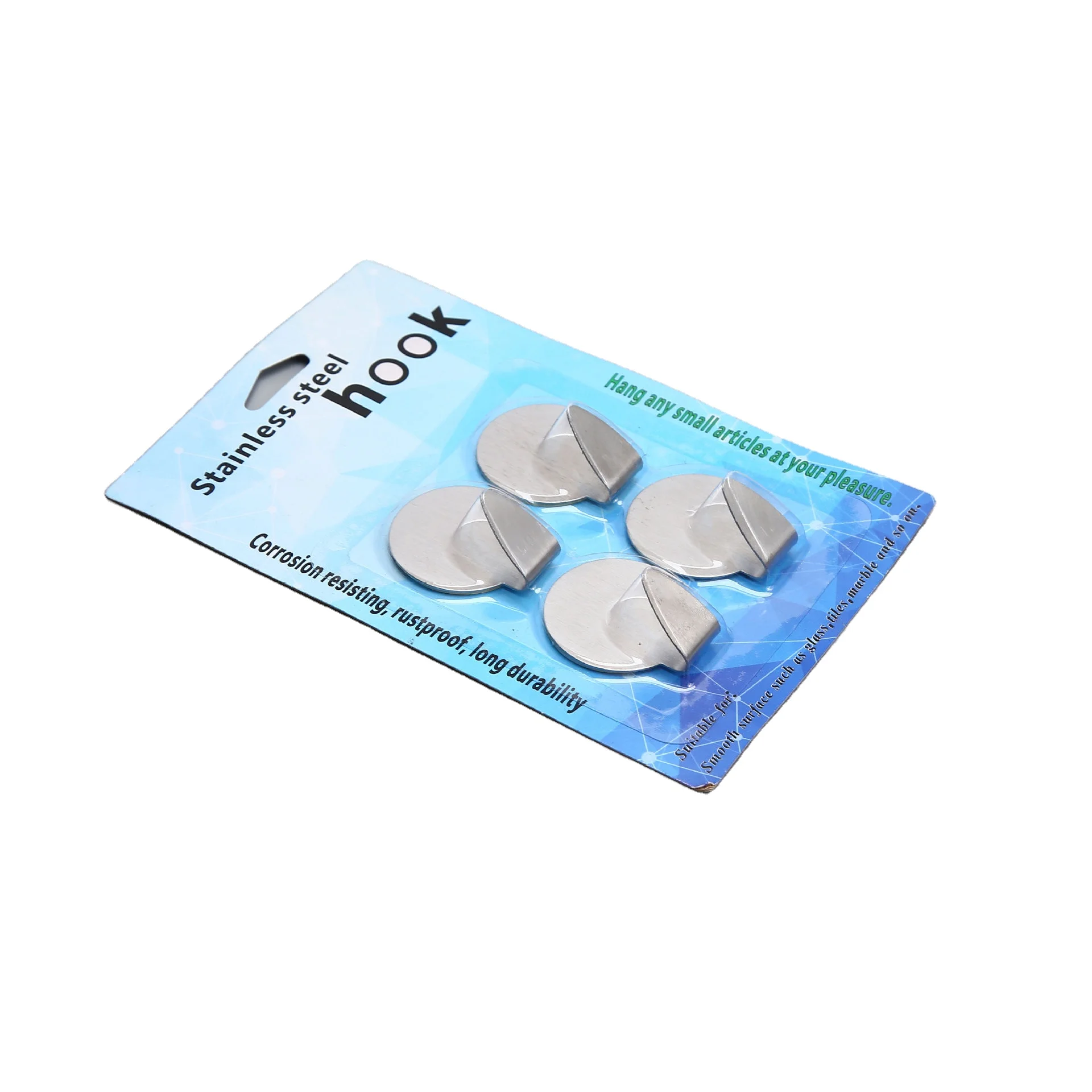 Wholesale 4pcs Socket To Receive Strong Adhesive Key holder 430 stainless steel No-punch Power Plug Hook