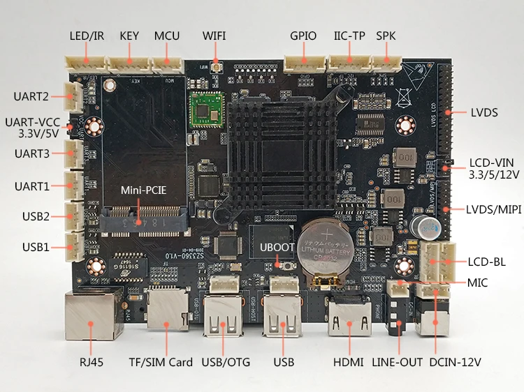 Интерактивный сенсорный экран аксессуары материнская плата промышленного управления RK3360 LVDS 4k HDM Linux arm android материнская плата