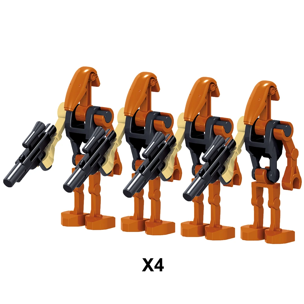 28-Piece Pack Battle Soldiers Generals Battle Droids with Weapons Set Building Blocks Action Figures Toy Boys Kids Gift