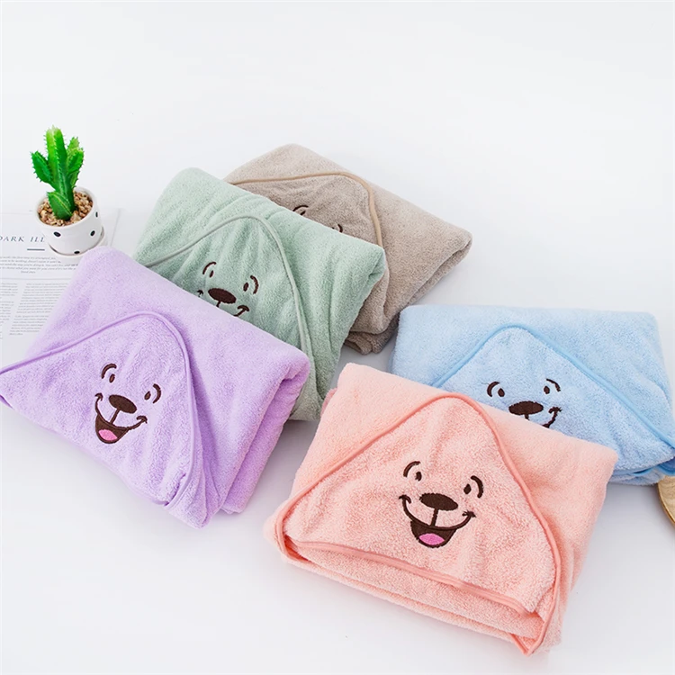 
high quality wholesale market 100% cotton large towel coton big white custom baby hooded bath towels 