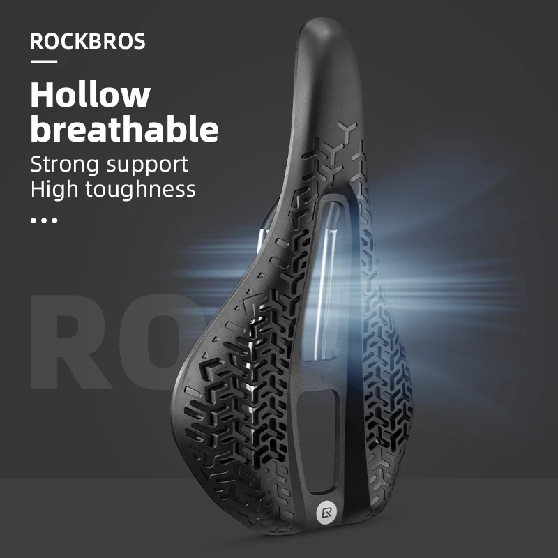 ROCKBROS 3D Bicycle Saddle Seat Nylon Mountain Road Bike Comfort Bike Cushion Outdoor Good Quality PVC Plastic