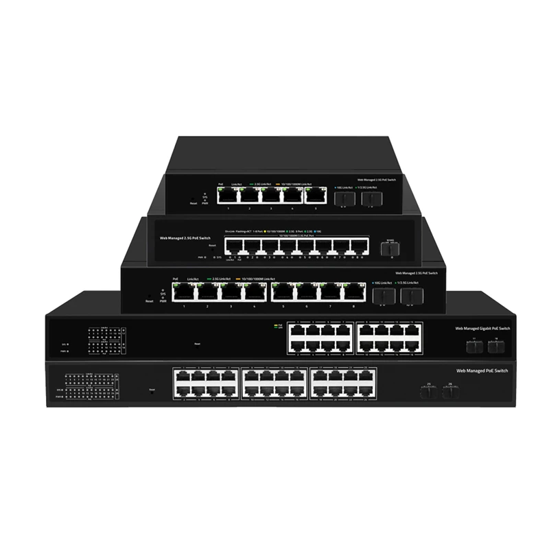 48 ports managed PoE switch with 4*10g SFP+ layer 3 managed 10G uplink with routing