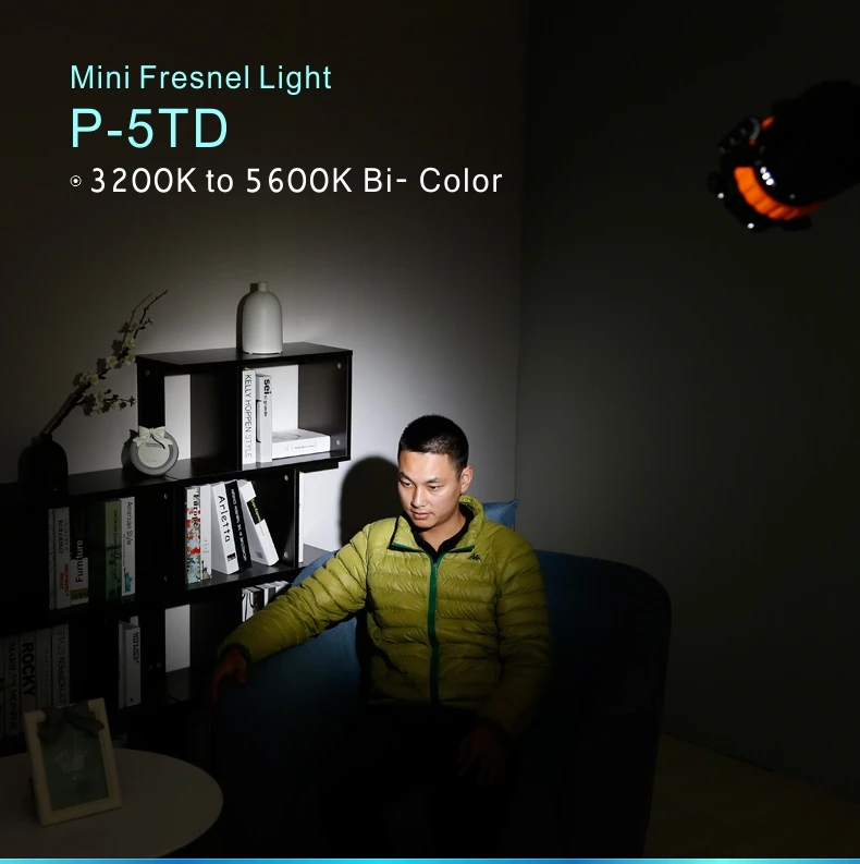  Falcon Eyes 100W Pulsar P-5TD 3200K-5600K adjustable focus professional photography photo video studio led fresnel spot light