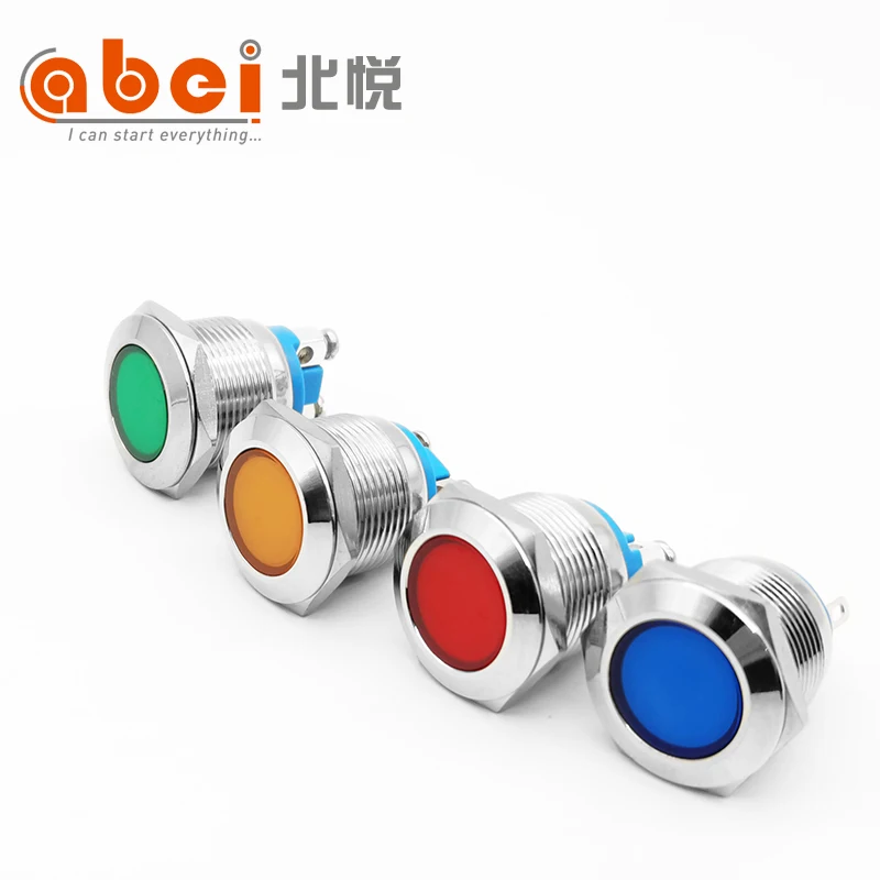 19mm 22mm LED Indicator light 6V12V24V110V220V Waterproof High brightness signal indicator signal lamp