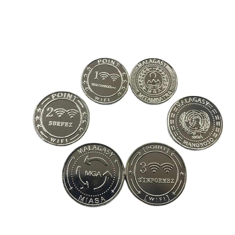 custom cheap metal gold silver coin pusher metal game arcade token coin