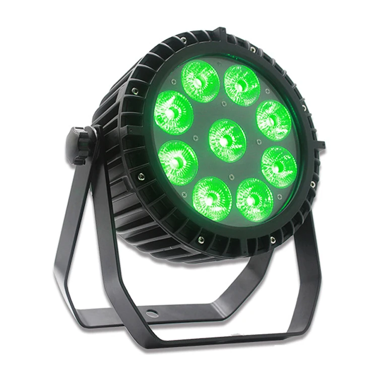 Battery wireless uplights par 9x18w RGBWAUV 4In1 dj Par light IR remote RGBWAUV 6IN1 rechargeable led par