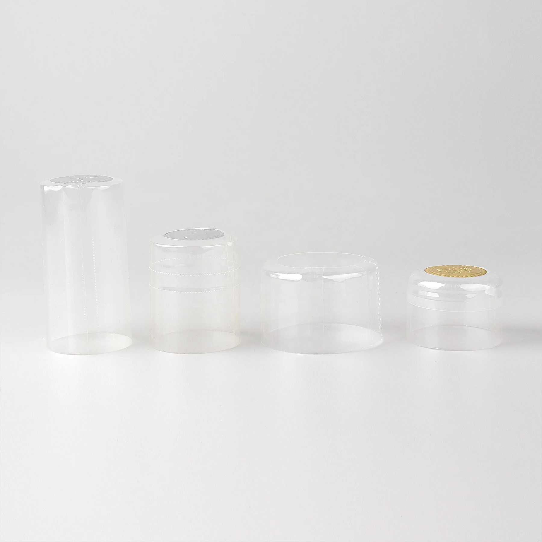 Custom Clear Round PVC Preformed Shrink Bands Heat Shrink Wrap Bands for Bottle Cap Seal