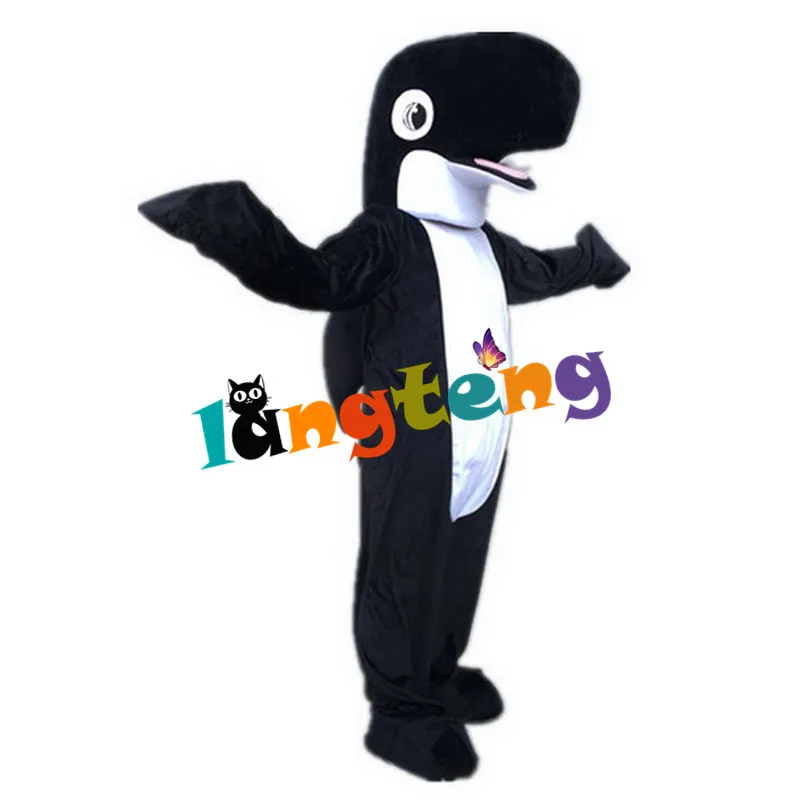 098 Cartoon Halloween Cosplay Party Christmas  Carnival Apparel Black Shark Dolphin Mascot Costumes