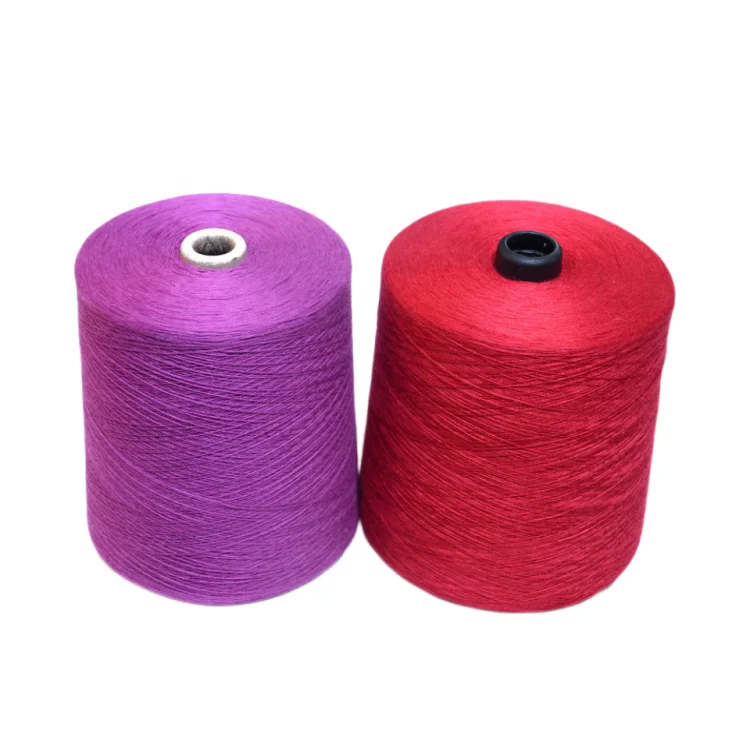 Combed Colored Mercerized Cotton Yarn 100% Viscose Ring Spun Yarn 2/30s Cotton Spinning