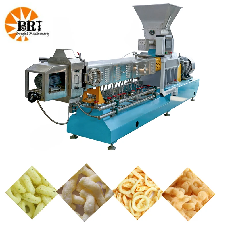 puff food processing line making extruder machine corn sticks production plant puffed snack food manufacturing machinery