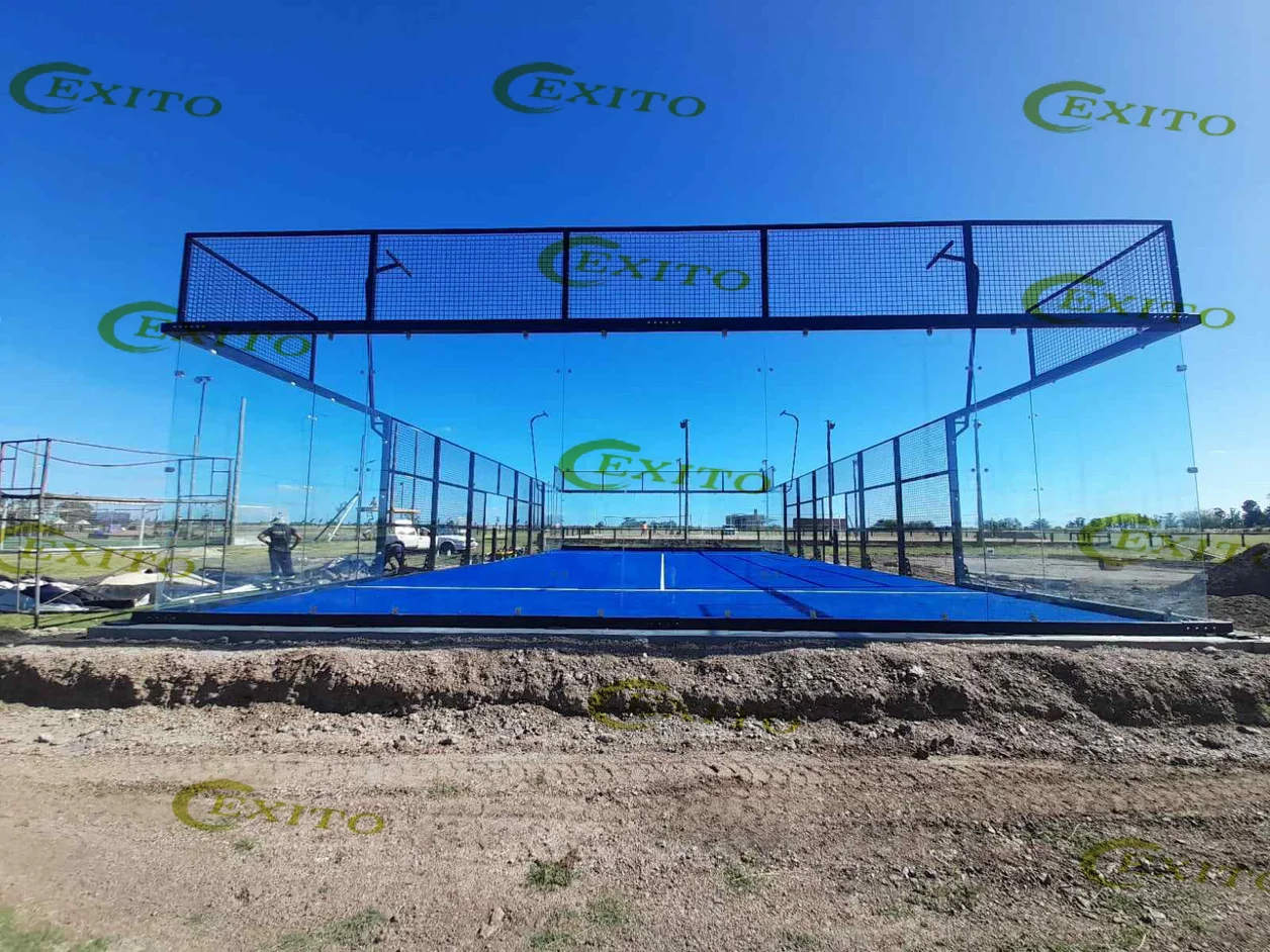 2024 Good Price Panoramic Paddle Tennis Court Without Corner Indoor & Outdoor Padel Tennis Court