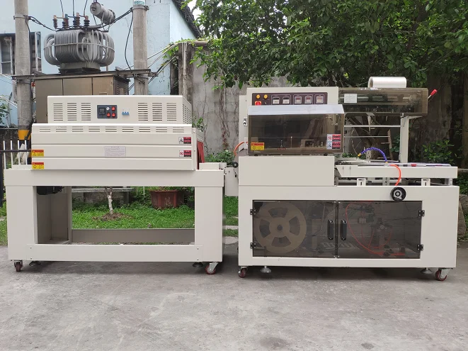 L Type Sleeve POF Shrink Wrapping Packaging Heat Sealing Machine For Business