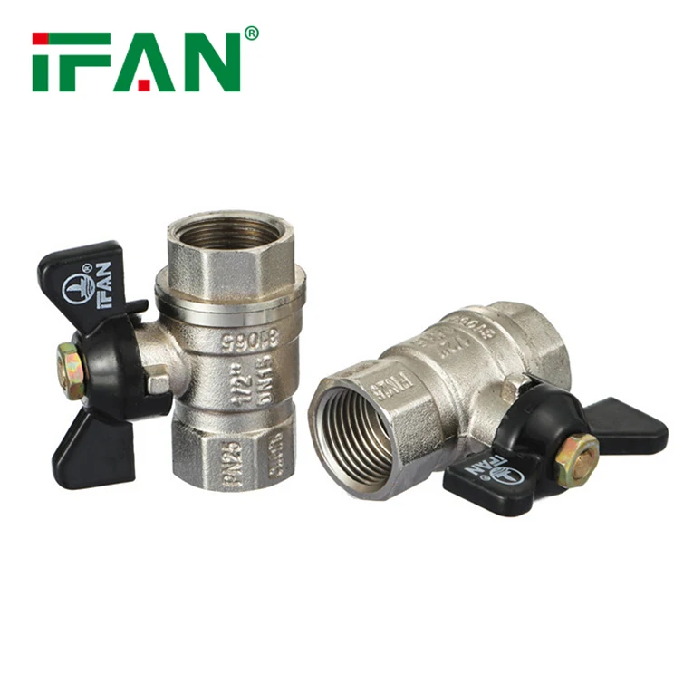 Латунный клапан IFAN ASTM F877 латунный шаровой 1/2 '-1' шариковый с ручкой-бабочкой на заказ