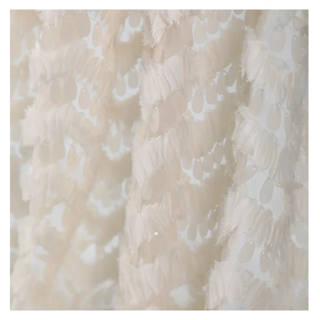 mesh lace rope sequin palin embroidery baby kids children women girl wedding dress cloth skirt evening garments fabric