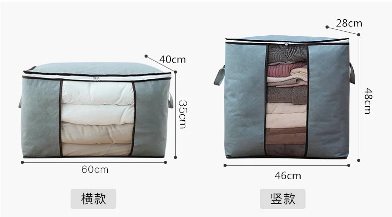 90L Large Storage Bags Clothes Storage Bins Foldable Closet Organizers Storage Containers with Durable Handle